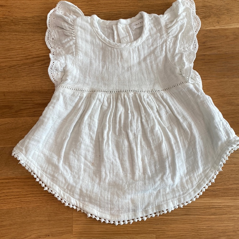 Jamie Kay Olive Sleeveless Top Coconut size 1Y